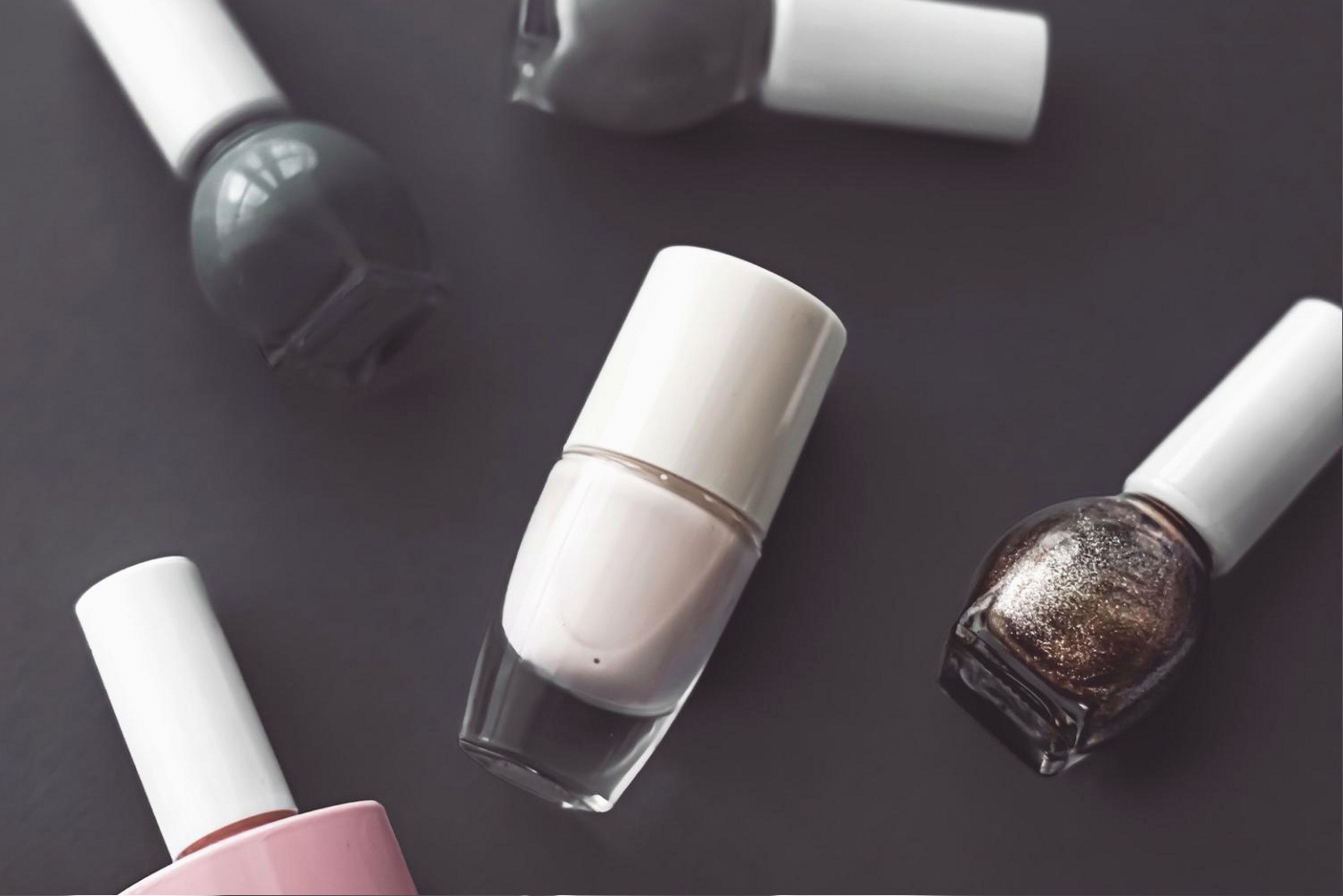 Close-up of well-shaped, healthy nails after correction programme